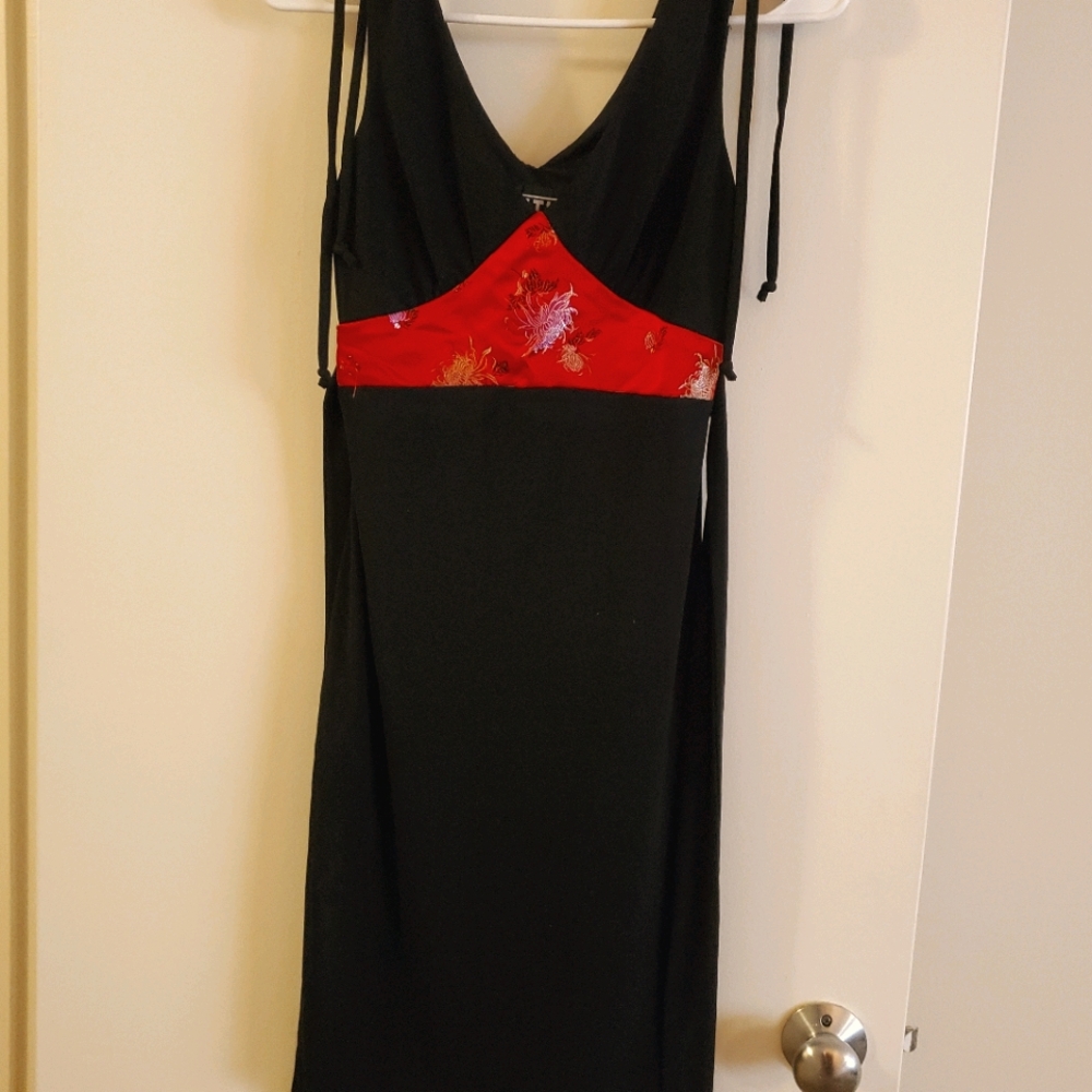 Black and red summer dress